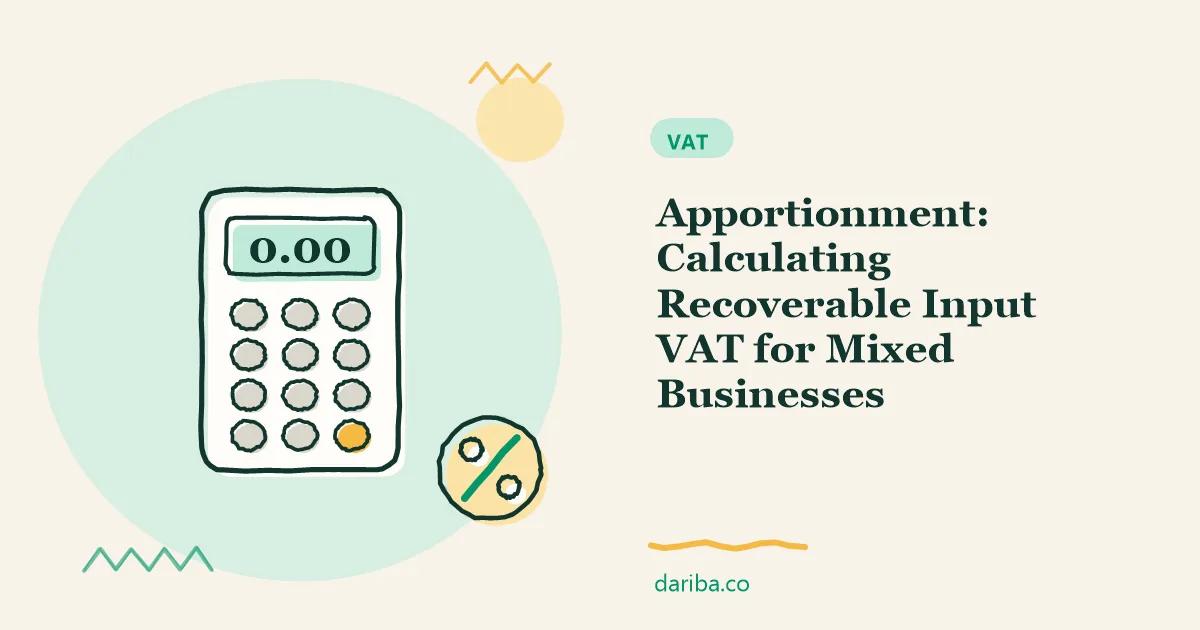 Input VAT apportionment: Apportionment | dariba.co